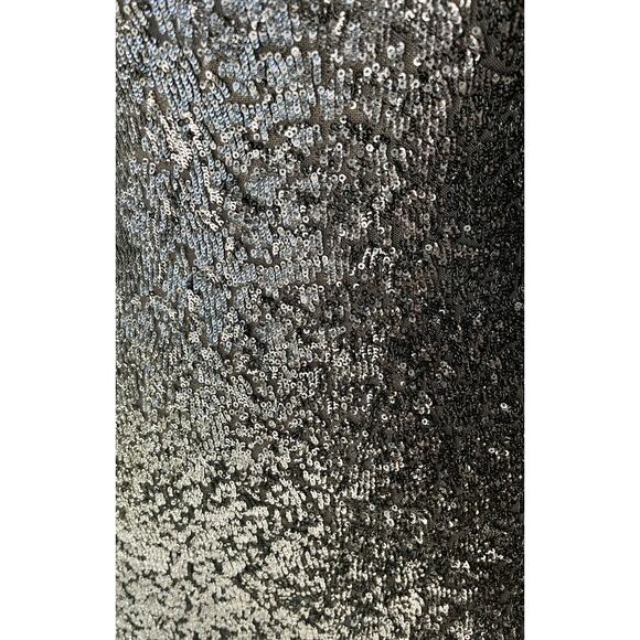 Alice + Olivia Black Sequin Sheer Back Cocktail Dress Sz 6 - Picture 7 of 9